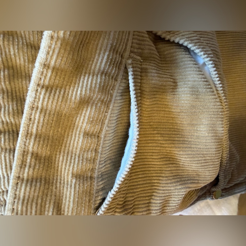 LV Louis Vuitton Pants Beige Gold Tone Buttons Men Corduroy Cotton 50 US 40 - Picture 12 of 13